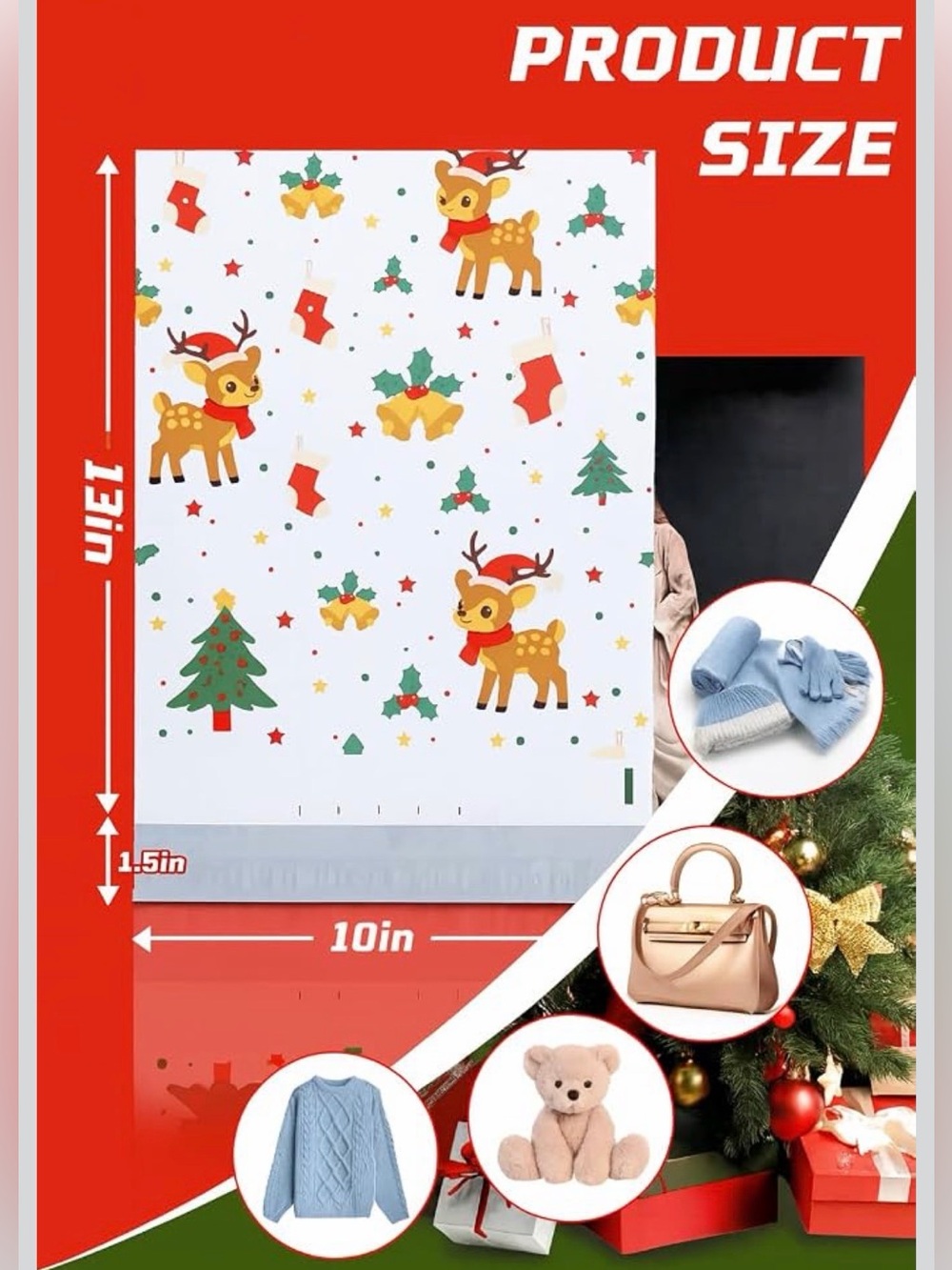 144PC Bundle: 25 10x13 Poly Mailers & 119 Thank You Stickers Shipping Bundle - Picture 3 of 10